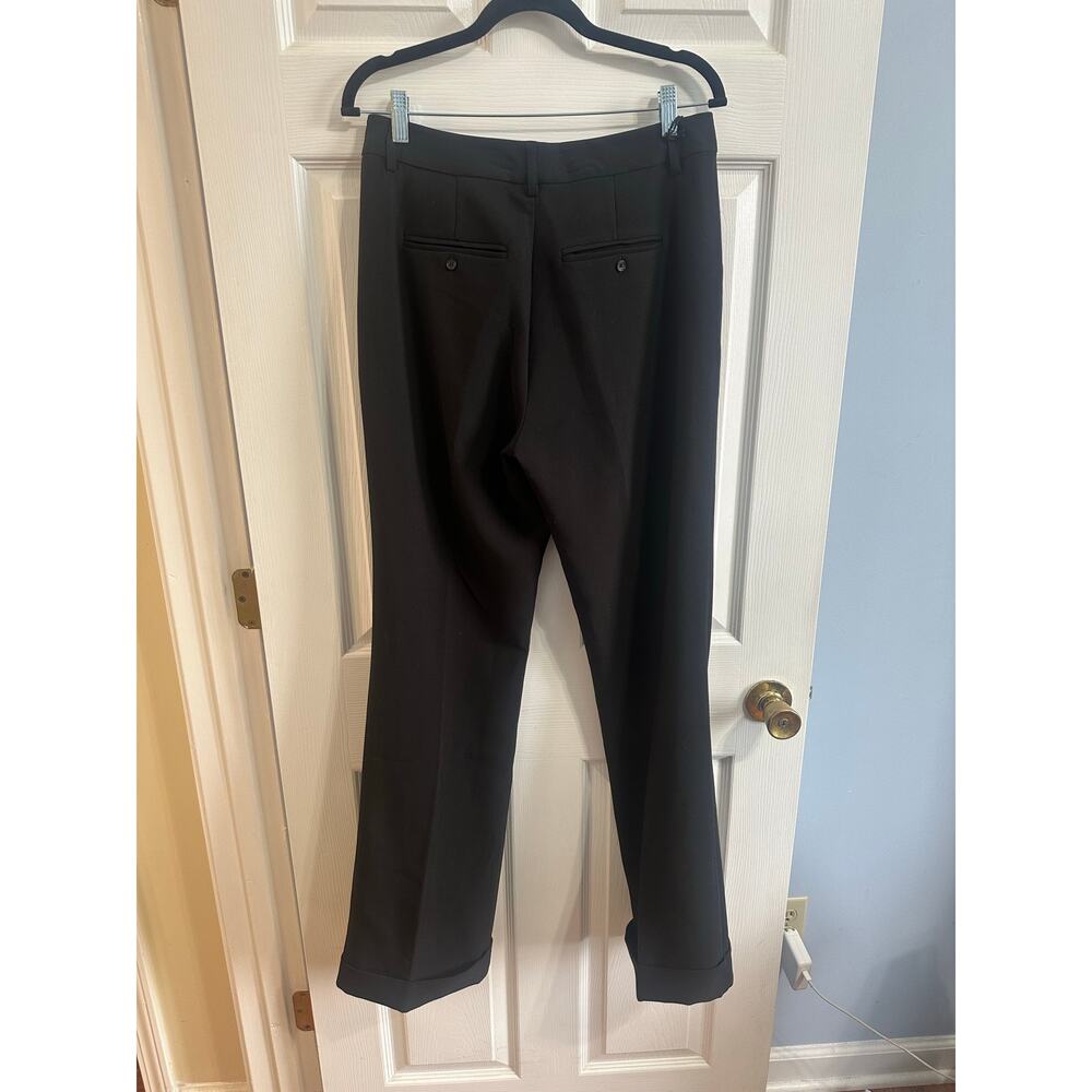 PAIGE NWT Aracelli Pants Trousers Pleated Cuffed Black Sz 6  MSRP $250 - Picture 6 of 11